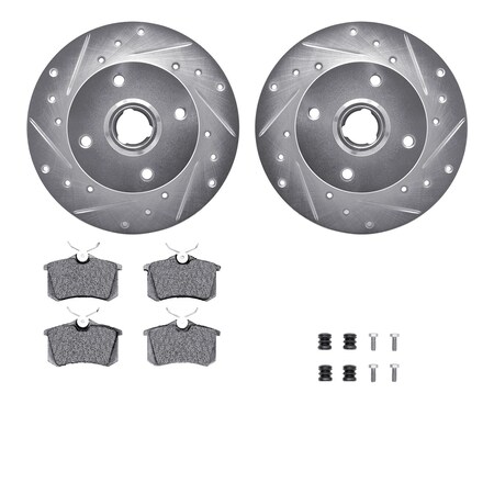 DFC 7512-74005 - PRO-KIT 5000+ Drilled And Slotted Rear Brake Kit